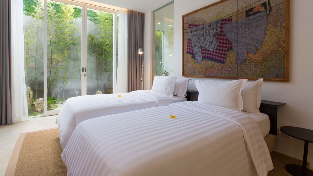 Villa Canggu - Villa South twin bedroom